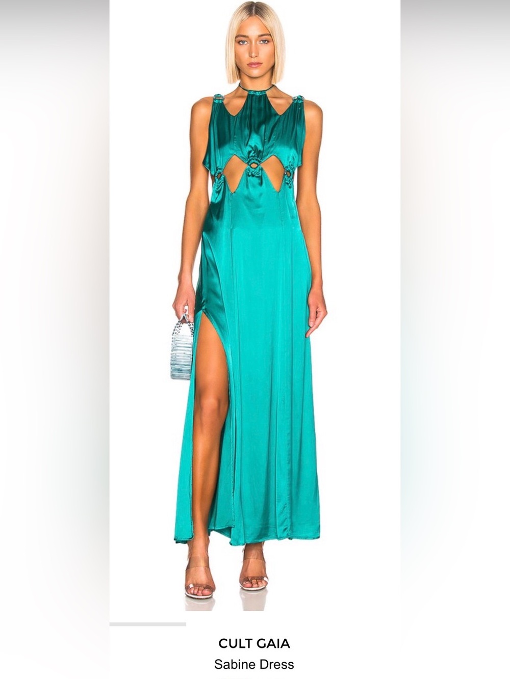 cult gaia Sabine emerald green dress